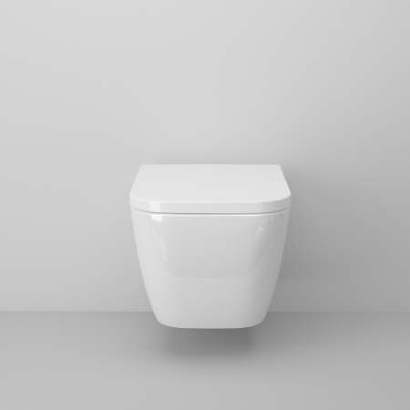 Унитаз подвесной Ambassador Forsa 243K19003S белый с сиденьем микролифт каскадный смыв